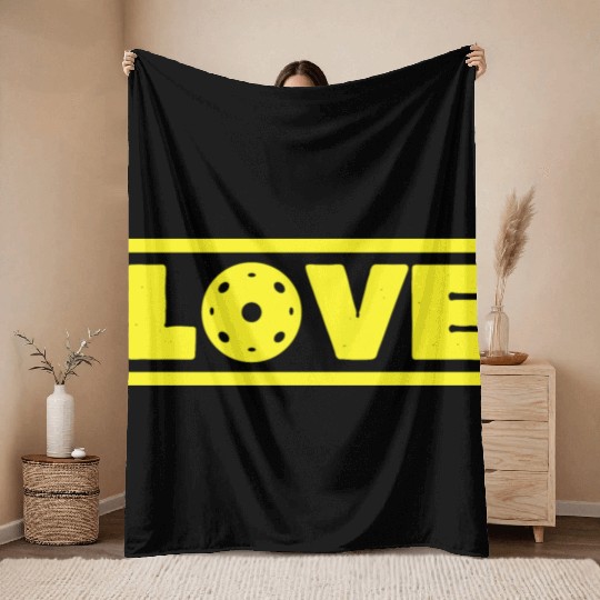 Pickleball Love Matching Retro Vintage Cute Pickle Throw Blankets