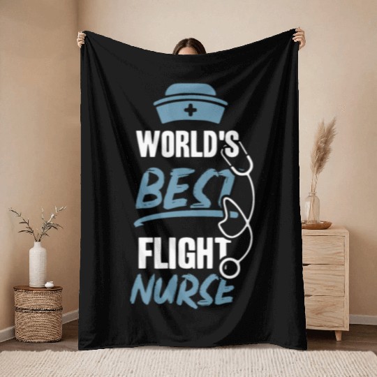 World's Best Flight Nurse Team Job Medic Throw Blankets