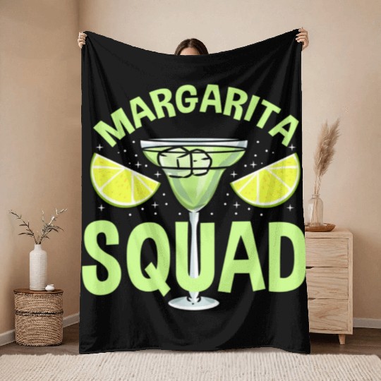 Margarita Squad For Margarita Lover Throw Blankets