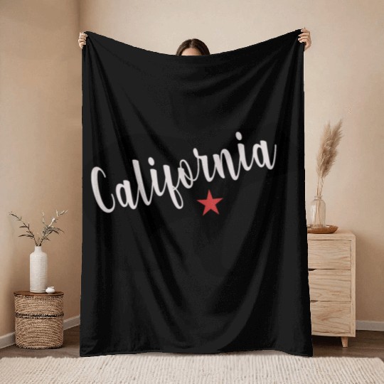 California Bear Flag Throw Blankets