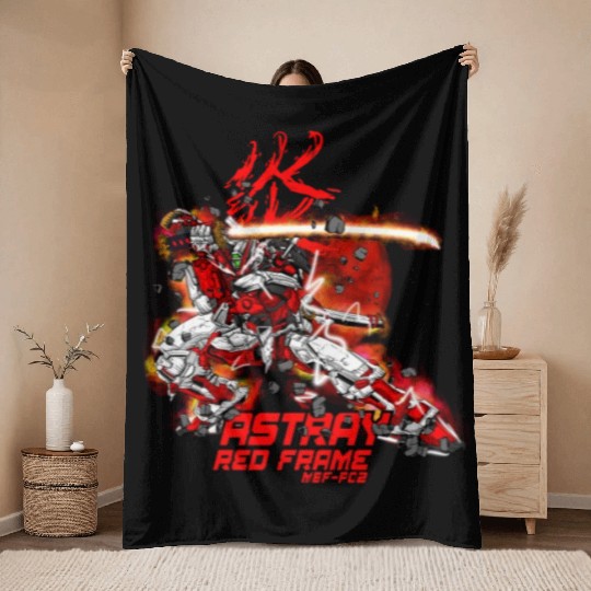 ASTRAY RED FRAME GUNDAM Throw Blankets
