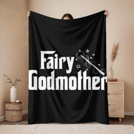 Fairy Godmother Cute Wand Star Spell Fantasy Gift Throw Blankets