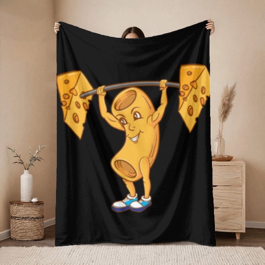 Macaroni Cheeselifting For Macaroni Cheese Lover Throw Blankets
