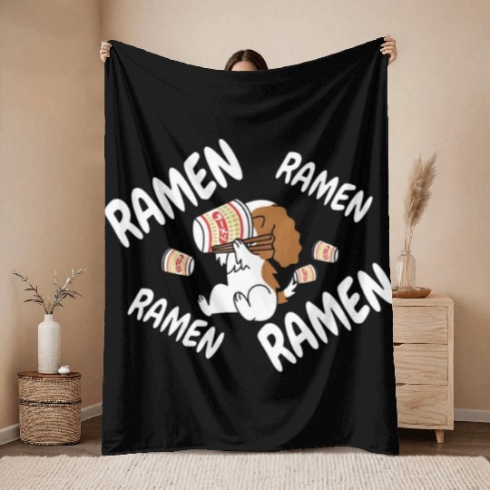Cavalier King Charles Spaniel Instant Ramen Throw Blankets