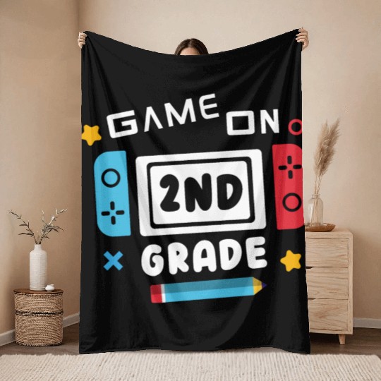 Video Game for 2nd Grade Kids Throw Blankets