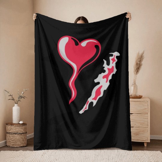 I Love Koi Fish Throw Blankets