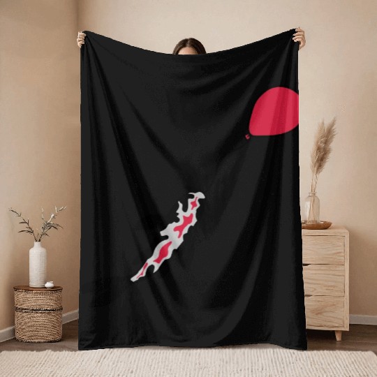 balloon koi fish nishikigoi Throw Blankets
