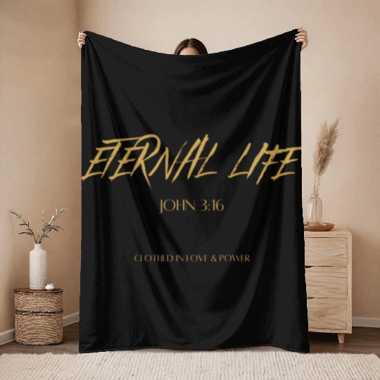 Eternal life John 3:16 Throw Blankets