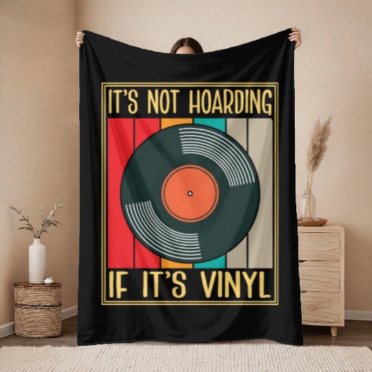 Vinyl Music Lover DJ Record Vinyl Throw Blankets