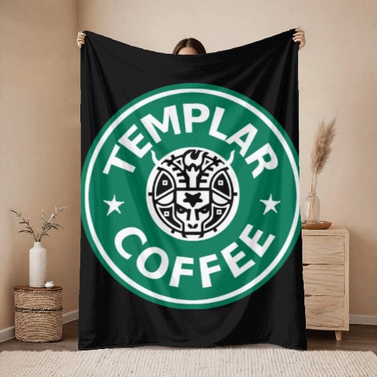 Knights' Templar Coffee Throw Blankets