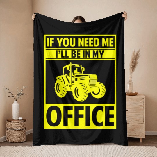 Harvester Agriculture Farm Diesel Throw Blankets