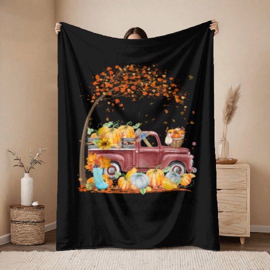 Let Us Come Before Him With Thanksgiving Throw Blankets