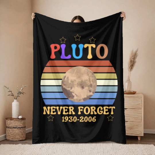 pluto never Forget light Throw Blankets
