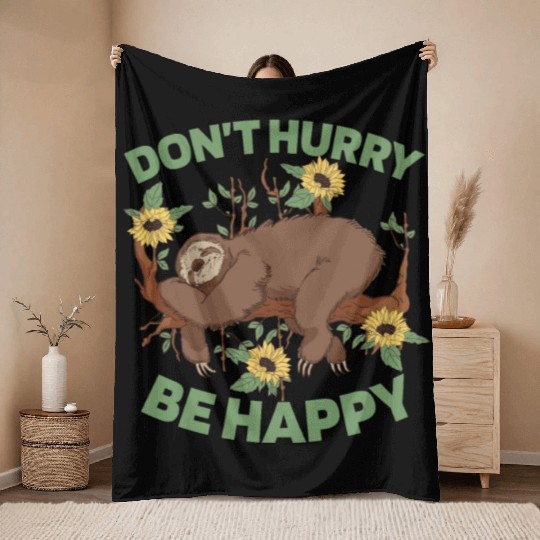 Gardening Sunflower Flowers Throw Blankets