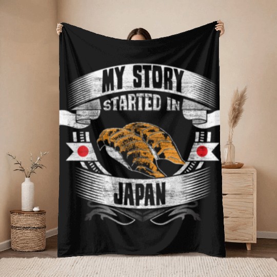 Japan Cherry Blossom Japanese Gift Idea Throw Blankets