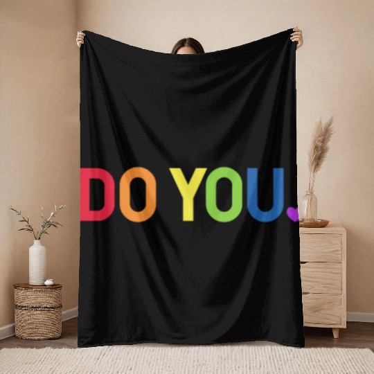 Do You, LGBT Rainbow Throw Blankets