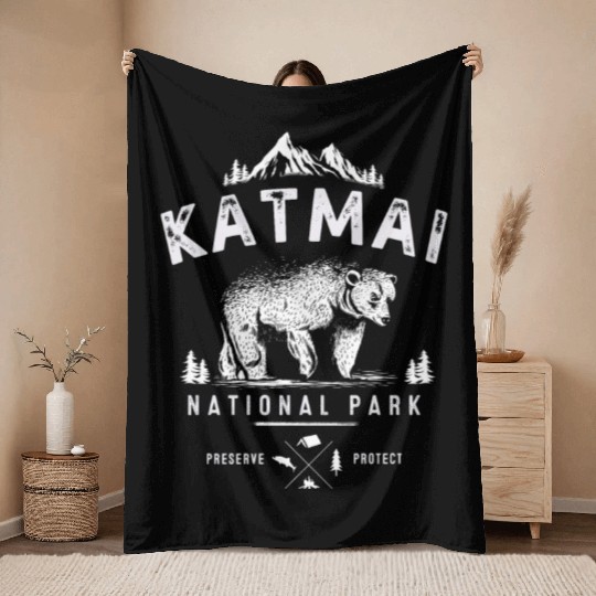 Alaska Throw Blankets Men's Women Children USA North Pole