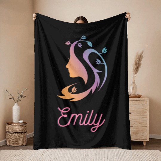 Emily Name Epic Feminine Woman, Girl, Lady, Wife Throw Blankets