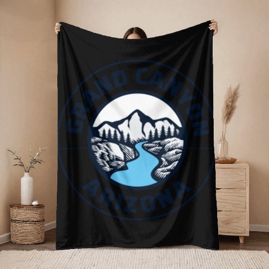Grand Canyon Arizonna State Lovers Mountains Nature Throw Blankets