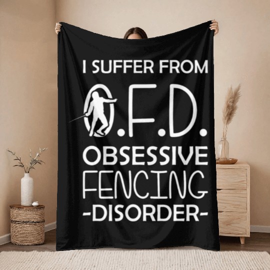 Fencing Fencing Coach Throw Blankets