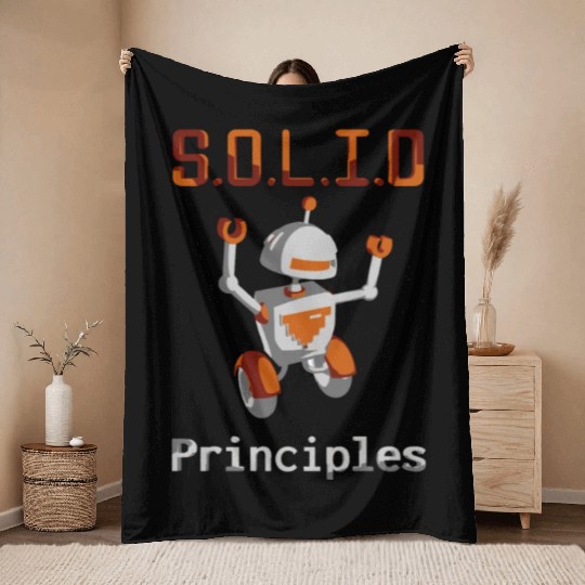 SOLID principles Throw Blankets