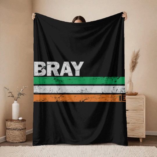Bray Ireland Flag Irish Pride Throw Blankets