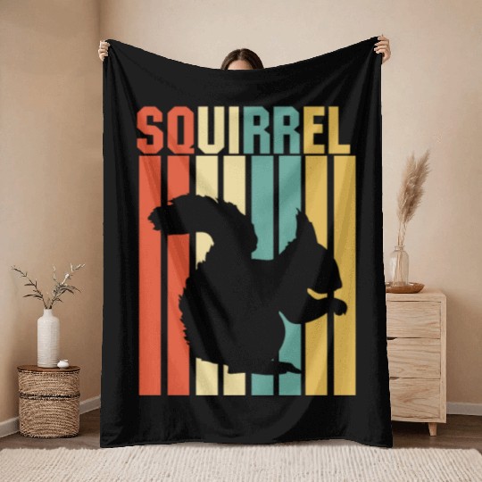 squirrel Throw Blankets