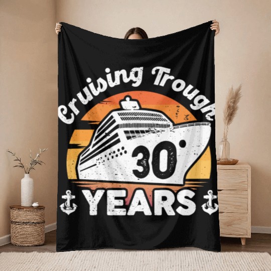 Cruising Trough 30 Years Anniversary Throw Blankets