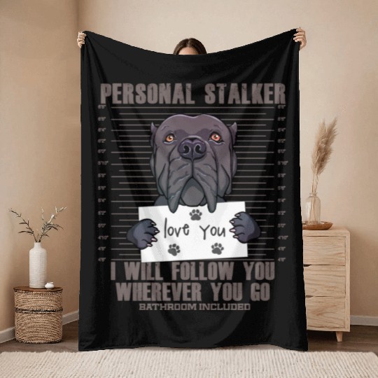 Funny Cane Corso Dog Italian Mastiff Lover Gift Throw Blankets