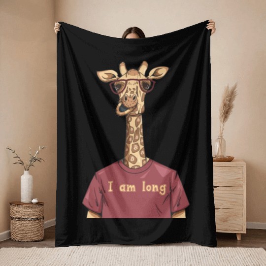 Bitcoin Giraffe BTC Crypto Hodl Design Throw Blankets