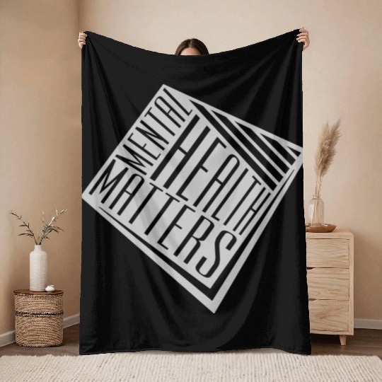 mental health matters quote Throw Blankets