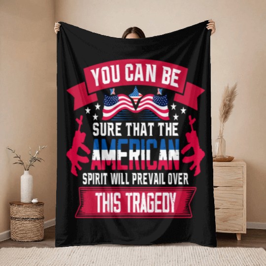 Patriot Day 9 11 American Spirit Throw Blankets