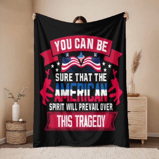 Patriot Day 9 11 American Spirit Throw Blankets