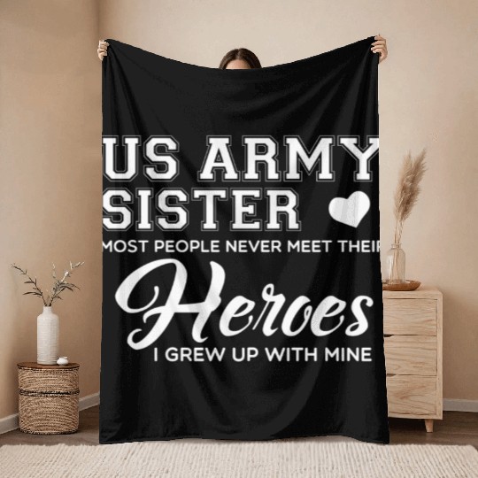 US Army Sister Throw Blankets