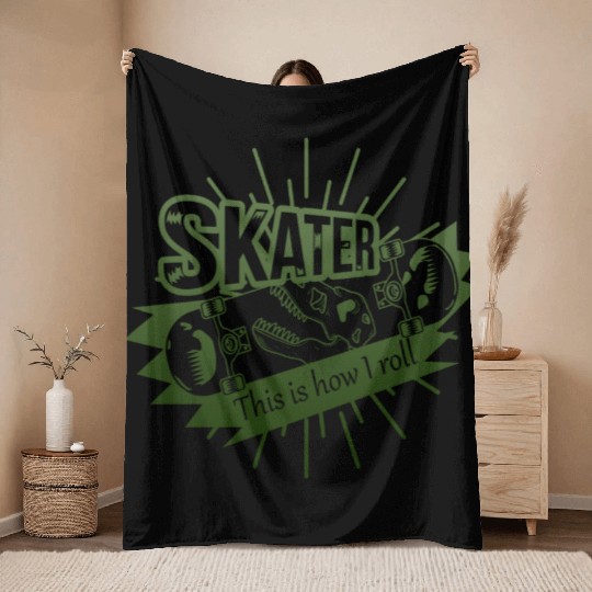 Skater - This is how I roll Throw Blankets