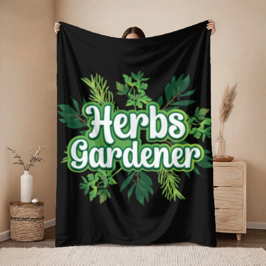 Herbs Gardener Gardening Herbalist Herb Herbalism Throw Blankets