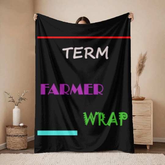 Term Farmer Wrap Throw Blankets