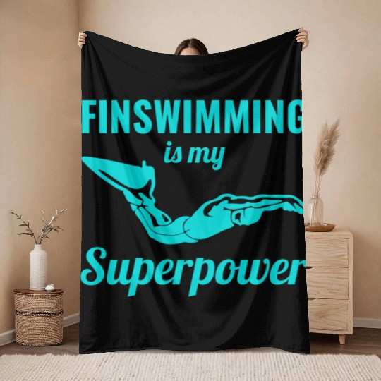 Finswimming Swimming Swimmer Swim Water sport Throw Blankets