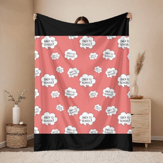 BACK TO SCHOOL SEAMLESS PATTERN Throw Blankets