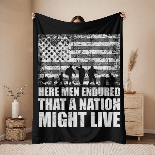 Veterans Day Throw Blankets