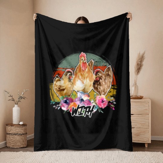 Life is Better with Chickens Throw Blankets, Chicken Lover