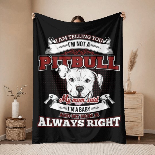 Pitbull Dog Lover Pit Bull Terrier Puppy Throw Blankets