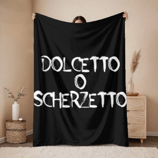 Dolcetto O Scherzetto Italian Trick Or Treat Throw Blankets