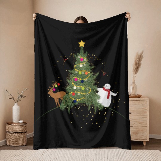 Christmas Holly Jolly Throw Blankets