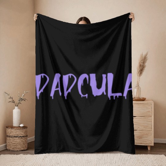 Dadcula Halloween Costume Throw Blankets