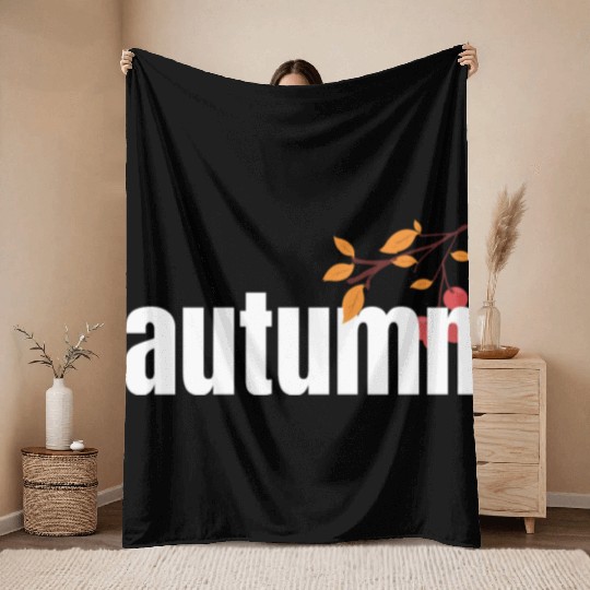 Autumn Tree Orange Fall Leaves The Season Throw Blankets
