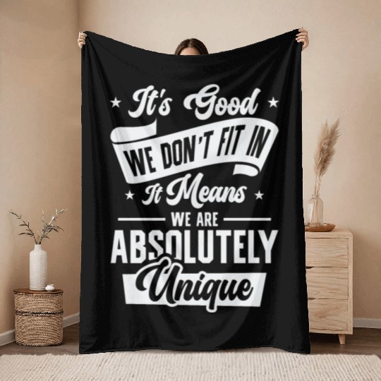 Positivity Misfits Poets Poetry Unique Uniqueness Throw Blankets