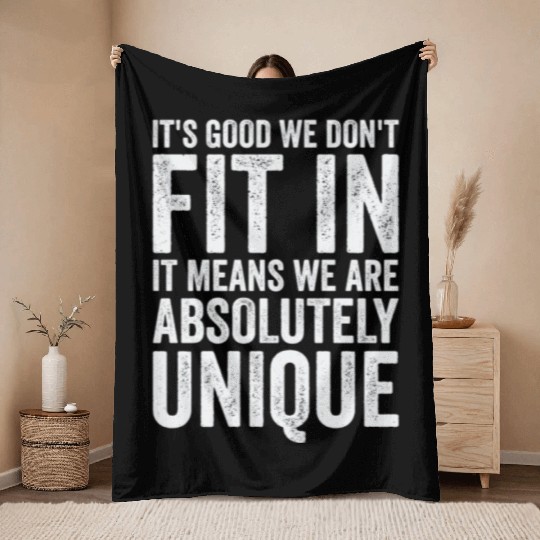 Positivity Misfits Poets Poetry Unique Uniqueness Throw Blankets