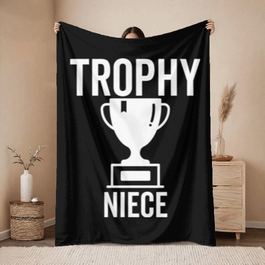 Trophy Niece Throw Blankets
