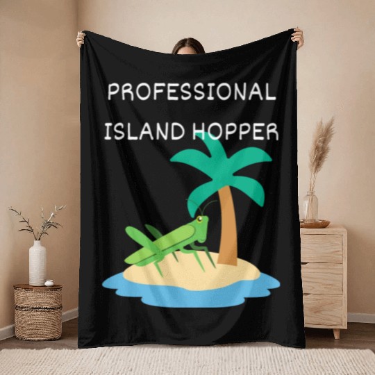 Professional Island Hopper Cruise Vacation Throw Blankets